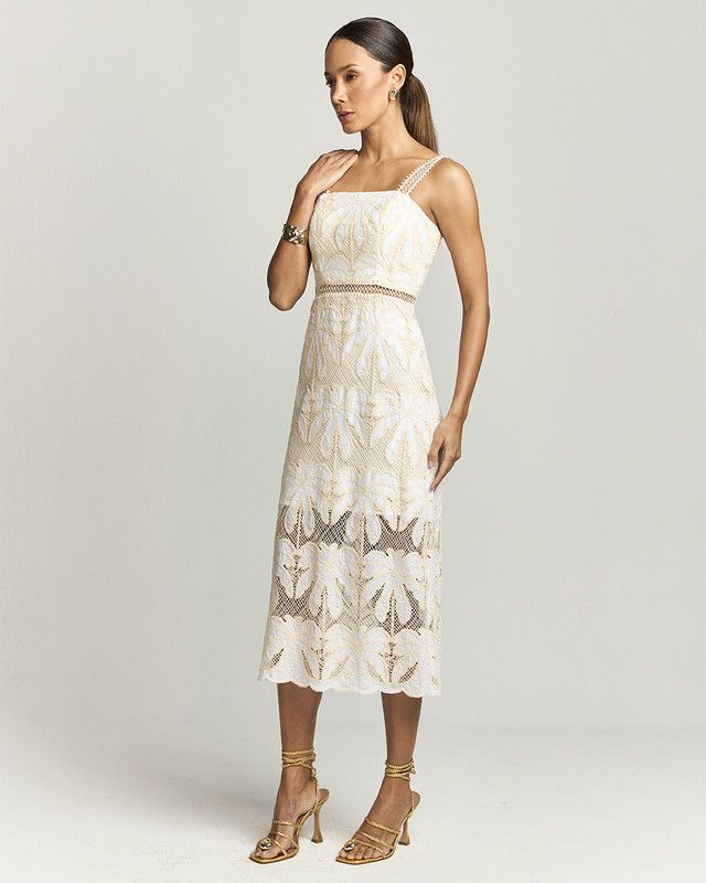 VESTIDO MIDI TRANCOSO C/ PASSAMARIA