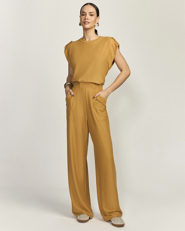 CALÇA MALHA COMFY DIAGONAL