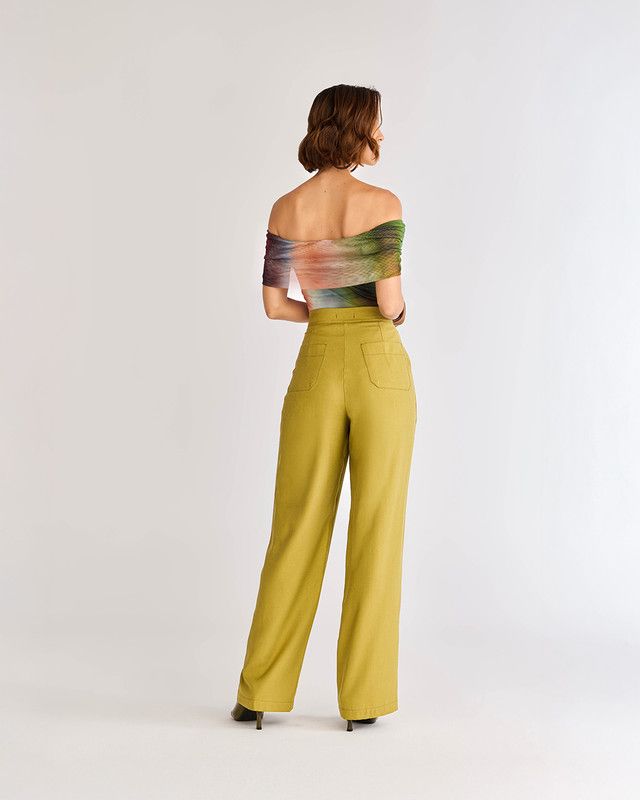 CALÇA ALFAIATARIA MIUMIU C/ PREGAS