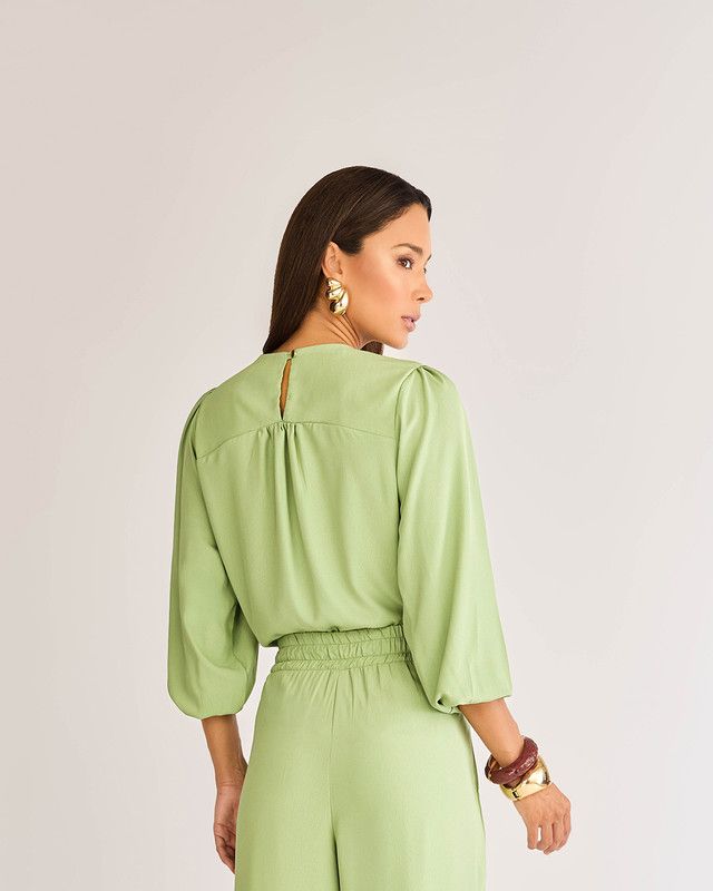 BLUSA MANGA LONGA C/ DETALHE VAZADO