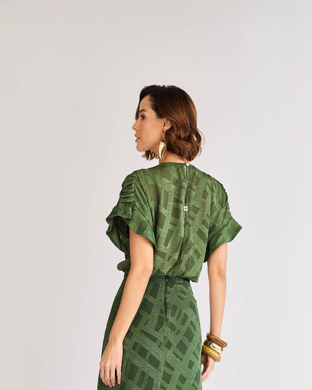 BLUSA C/ ELÁSTICO TRANSPARÊNCIA ARBORETO