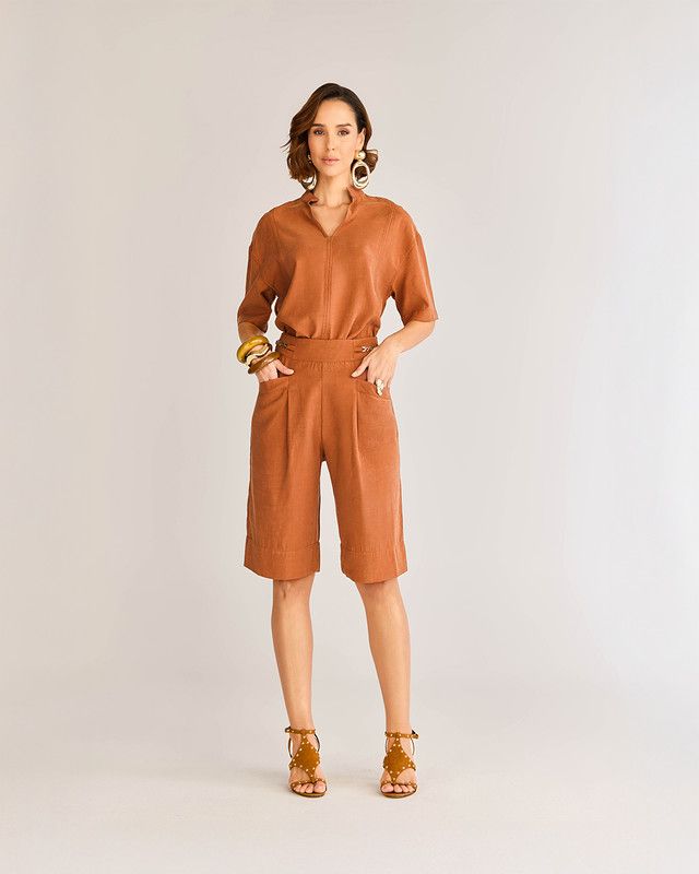 BERMUDA VALENTINO C/ PASSADOR DOURADO