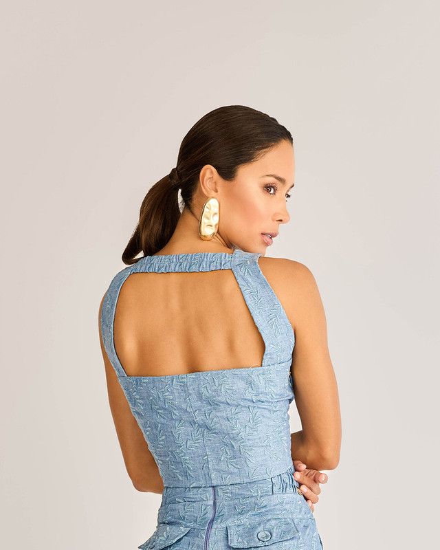 REGATA CROPPED BORDADO CAPRICA