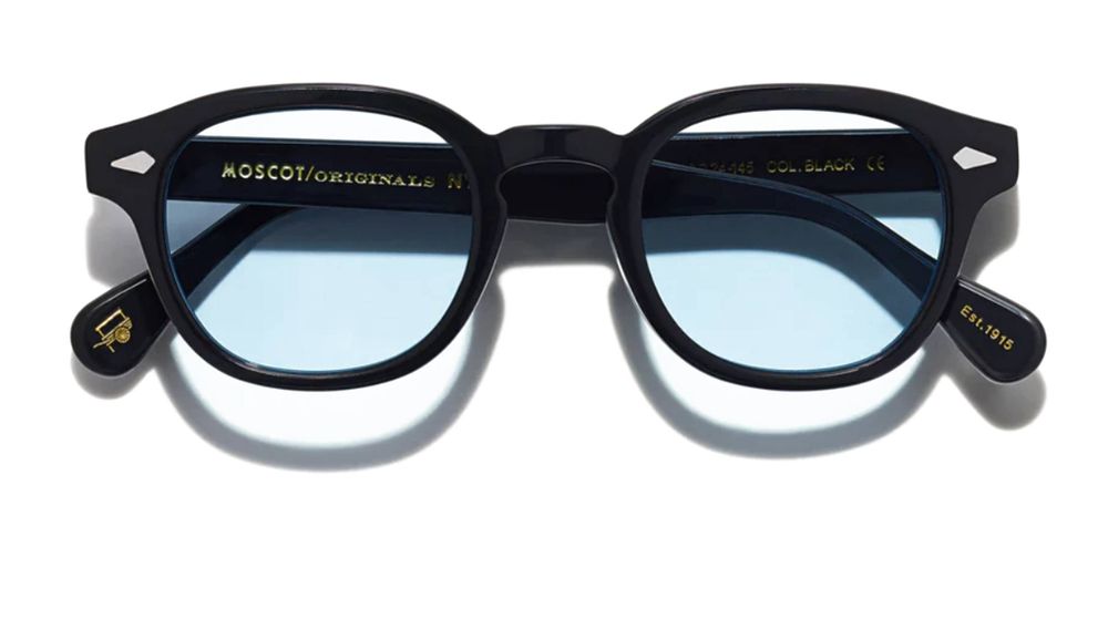 LeoMoco 様 Moscot Lemtosh Black 46 Custom Made Tints - Bel Air Blue - Eric