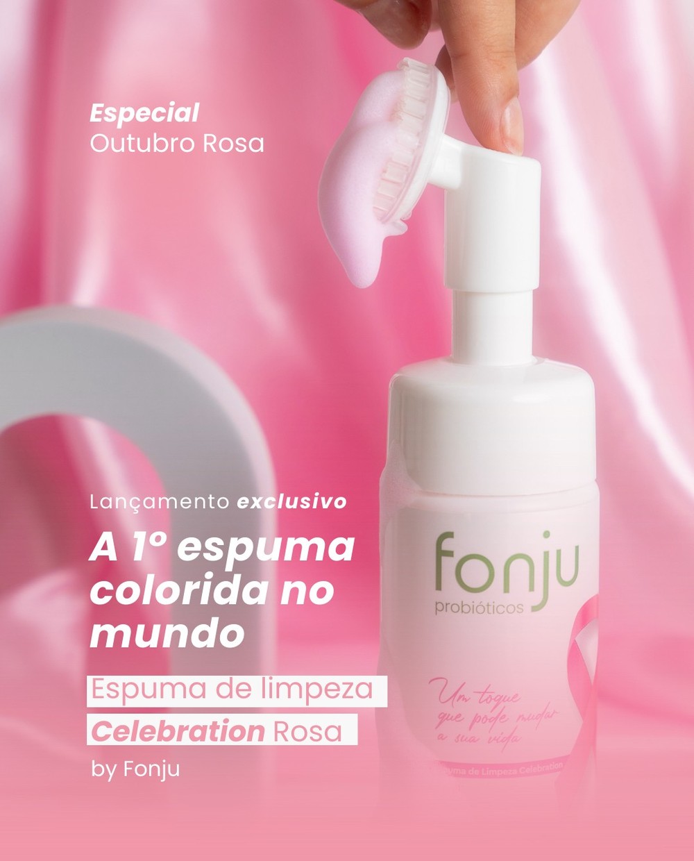Espuma de Limpeza Celebration Rosa 150ML (153G) - Fonju