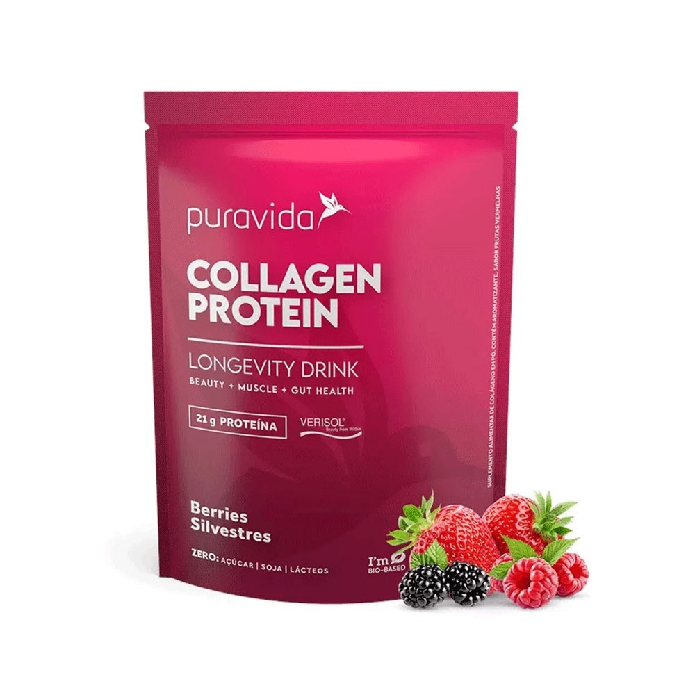 COLLAGEN PROTEIN BERRIES SILVESTRES PURAVIDA 450G 