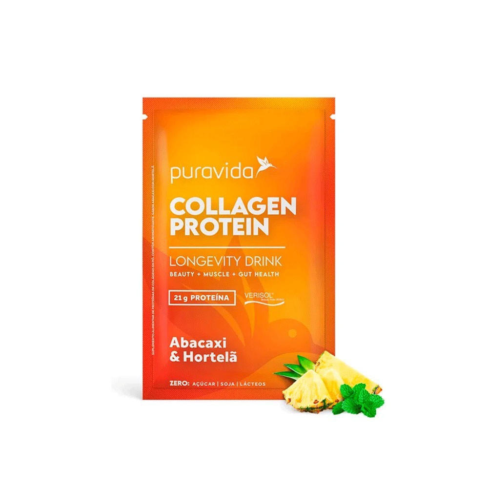 COLLAGEN PROTEIN ABACAXI PURAVIDA SACHÊ 40G