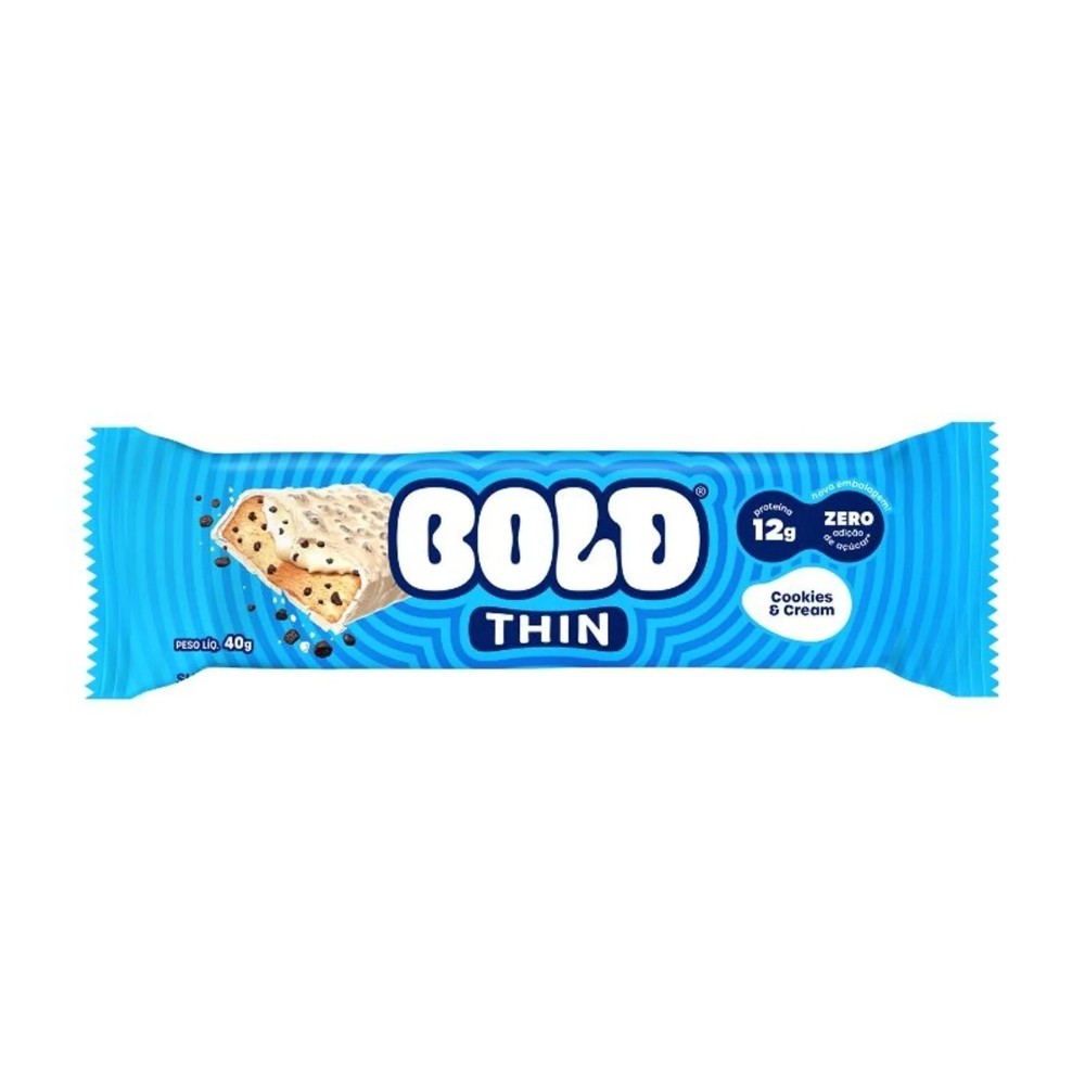 BARRA DFE PROTEINA COOKIES AND CREAM BOLD THIN 40G