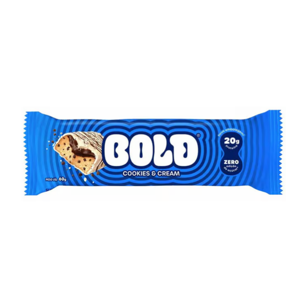 BARRA DE PROTEÍNA COOKIES & CREAM BOLD 60G