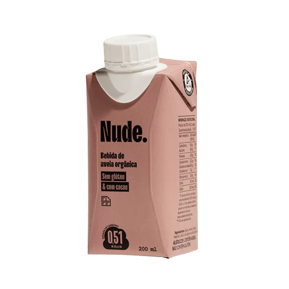 BEBIDA DE AVEIA ORGANICA CACAU NUDE 200ML