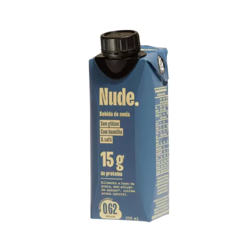 BEBIDA DE AVEIA COM PROTEINA BAUNILHA E CAFE NUDE 250 ML