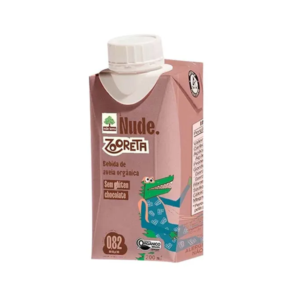 BEBIDA DE AVEIA ZOORETA CHOCOLATE NUDE 200ML