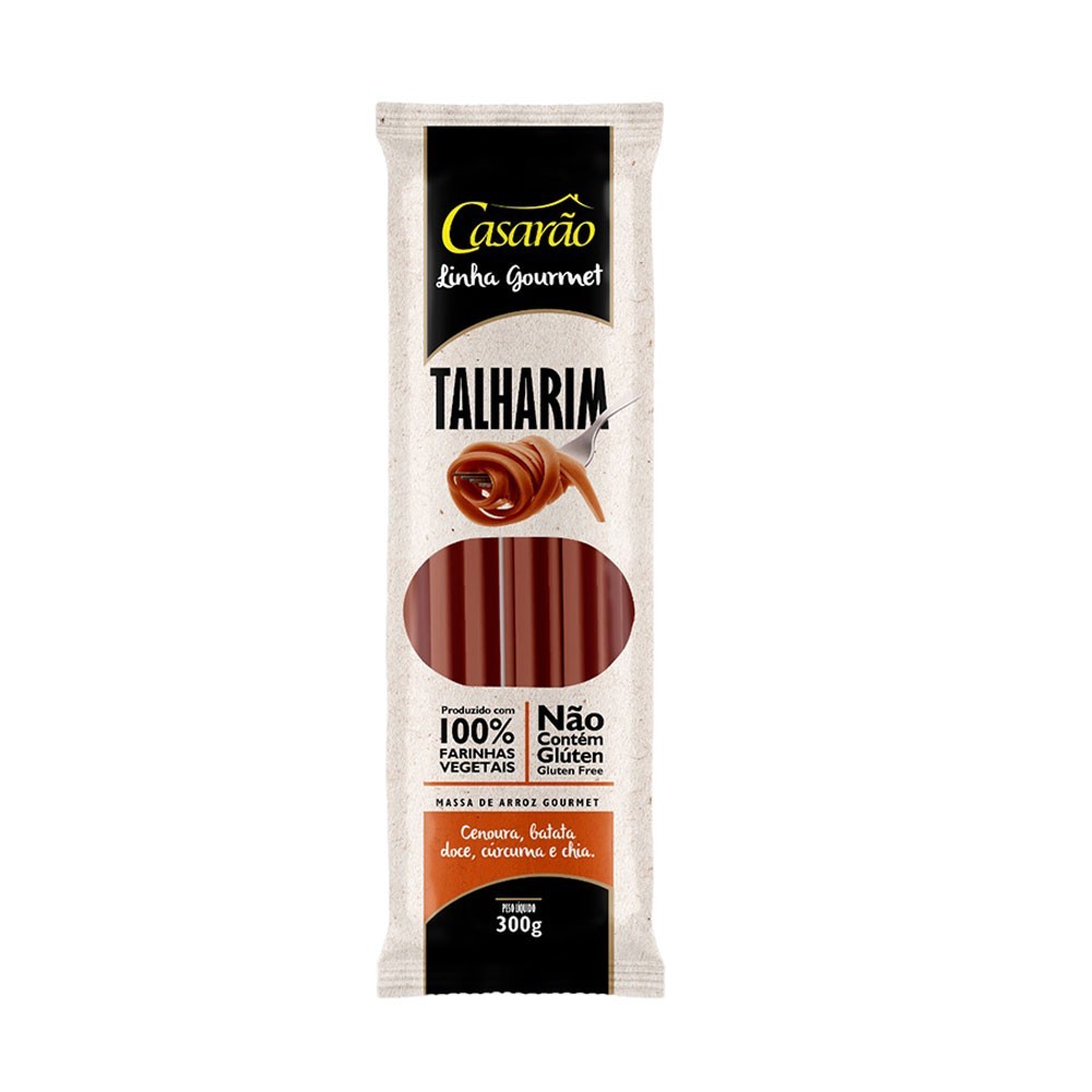 TALHARIM CENOURA, BATATA DOCE/CURCUM/CHIA CASARÃO 300G