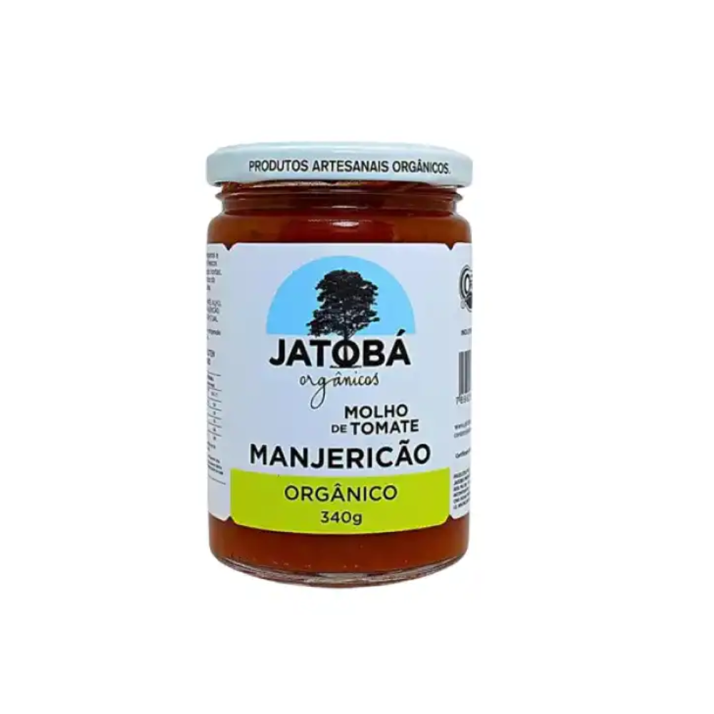 MOLHO DE TOMATE MANJERICÃO ORGÂNICO JATOBA 340G  