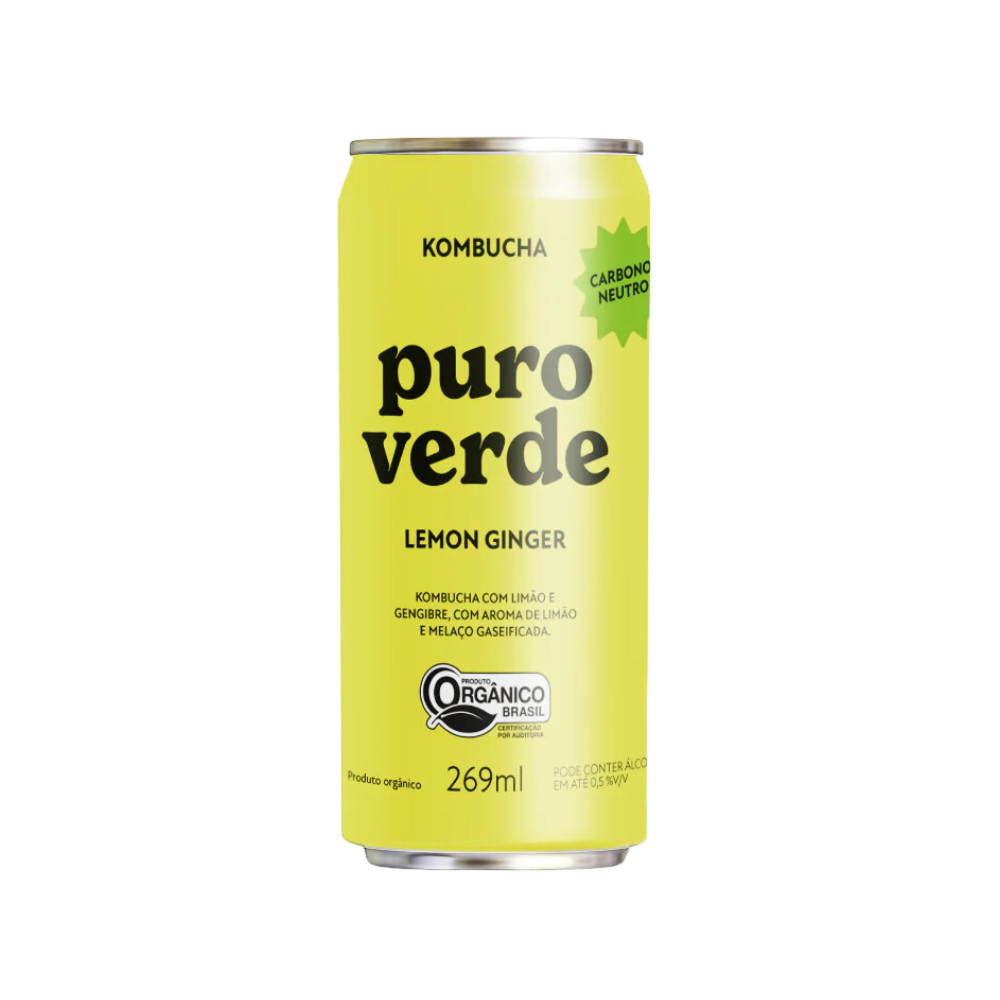 KOMBUCHA LEMON GINGER PURO VERDE 269ML 