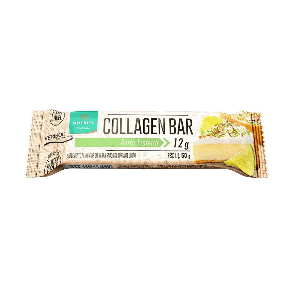 COLLAGEN BAR TORTA DE LIMÃO NUTRIFY 50G