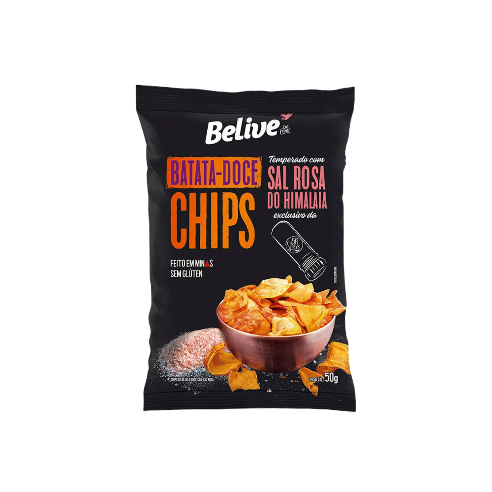 CHIPS BATA DOCE SAL ROSA HIMAL BELIVE 50G