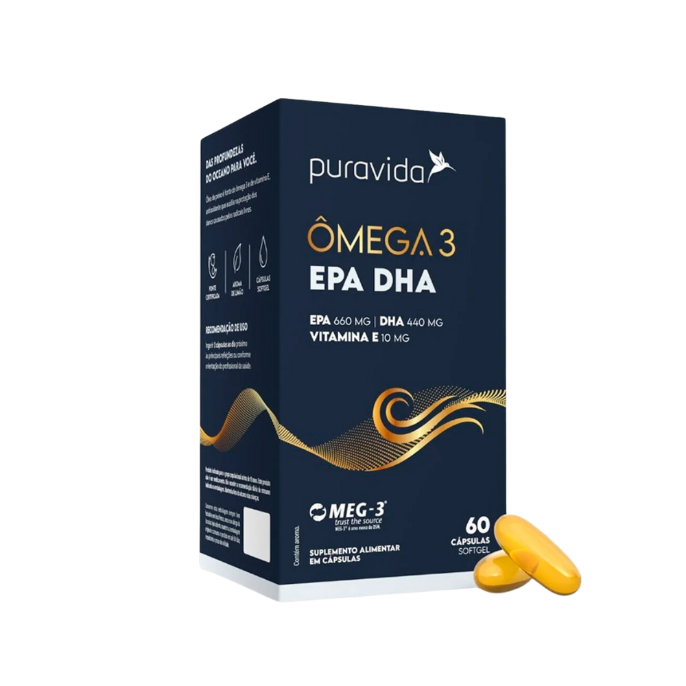 ÔMEGA 3 EPA DHA PURAVIDA 60 CAPSULAS