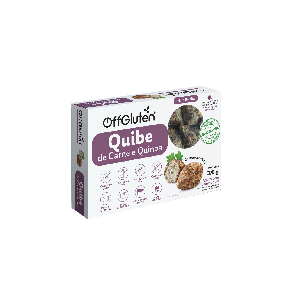 QUIBE DE CARNE E QUINOA OFFGLUTEN 375G 