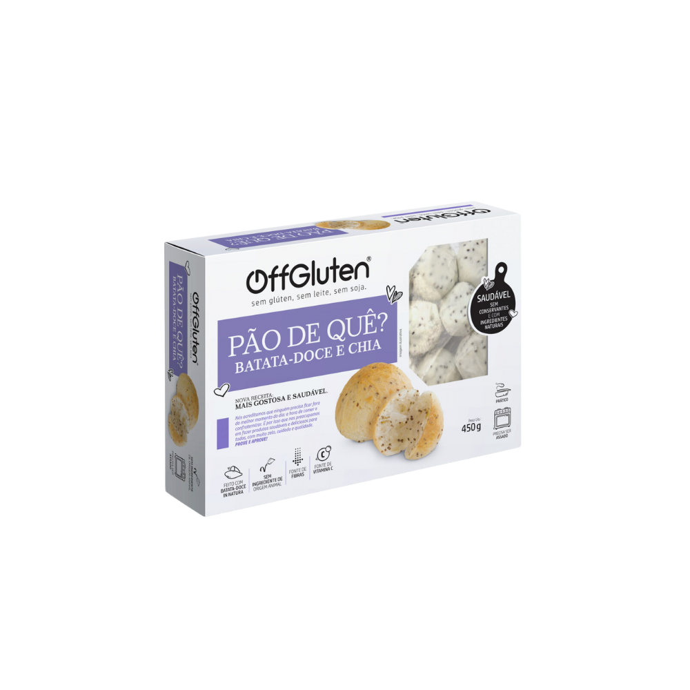 PÃO DE QUE? BATATA DOCE E CHIA OFFGLUTEN 450G