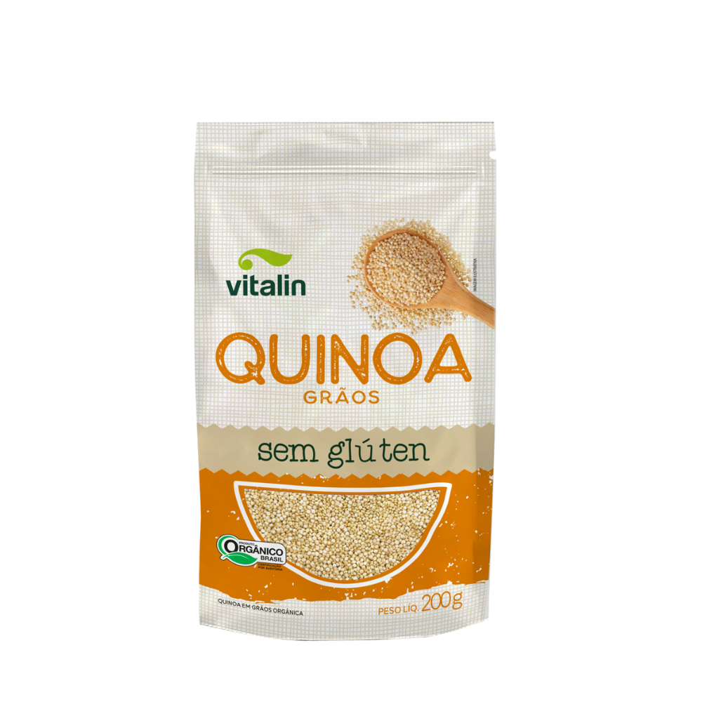 QUINOA REAL GRÃOS SEM GLÚTEN ORGÃNICO VITALIN 200G