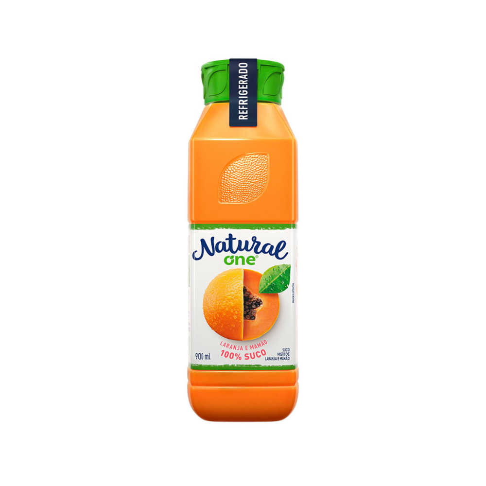 SUCO DE LARANJA E MAMAO NATURAL ONE 900ML