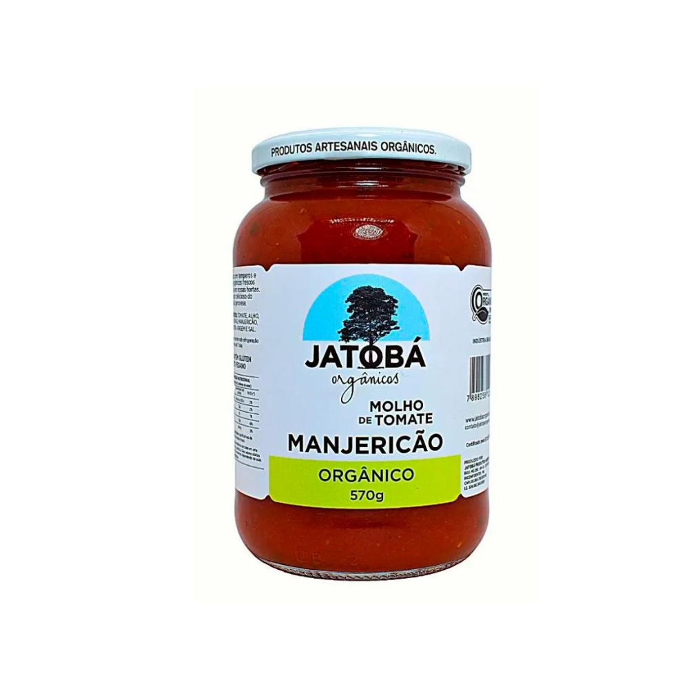 MOLHO DE TOMATE COM MANJERICÃO ORGÂNICO JATOBÁ 570G  