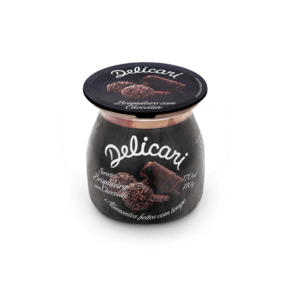 SORVETE BRIGADEIRO CHOCOLATE 110G DELICARI