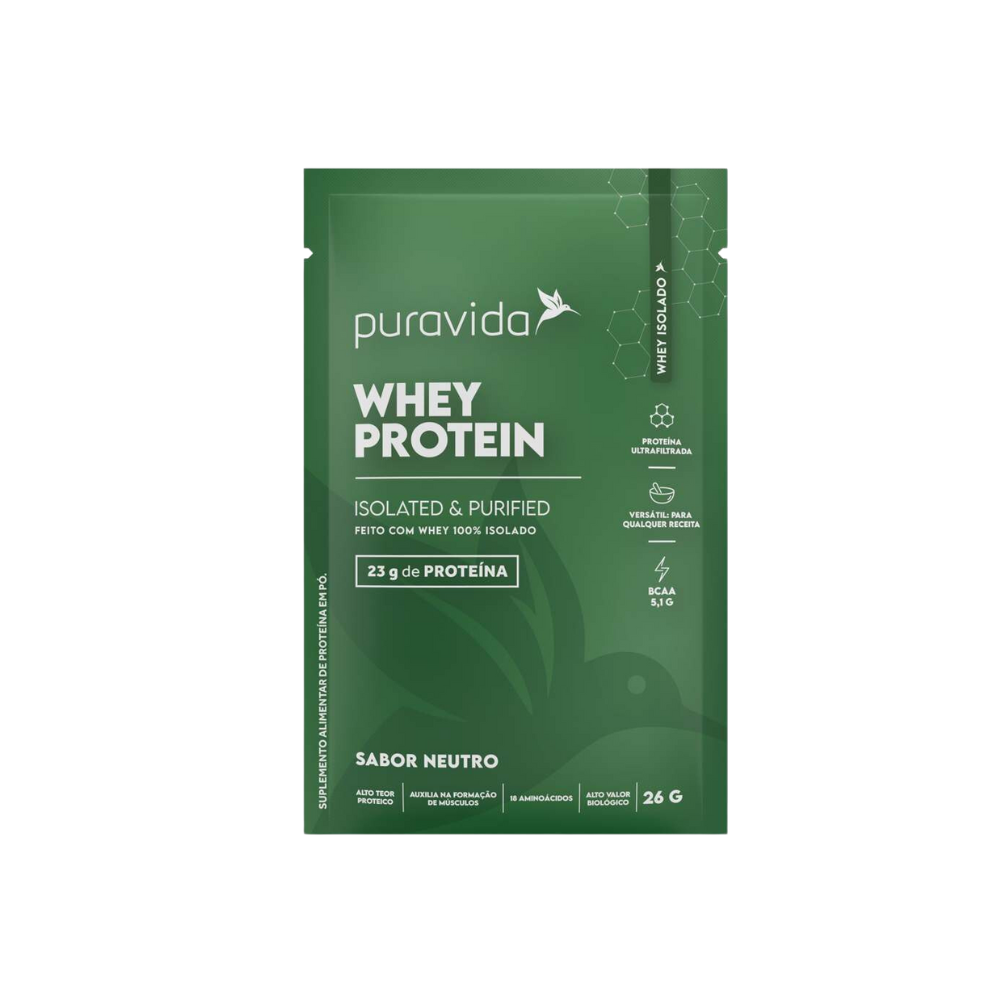 WHEY PROTEIN ISOLADO NEUTRO PURAVIDA 26G