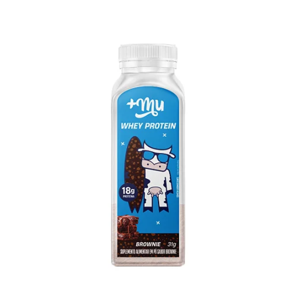 WHEY CONCENTRADO BROWNIE MAIS MU GARRAFINHA 31G