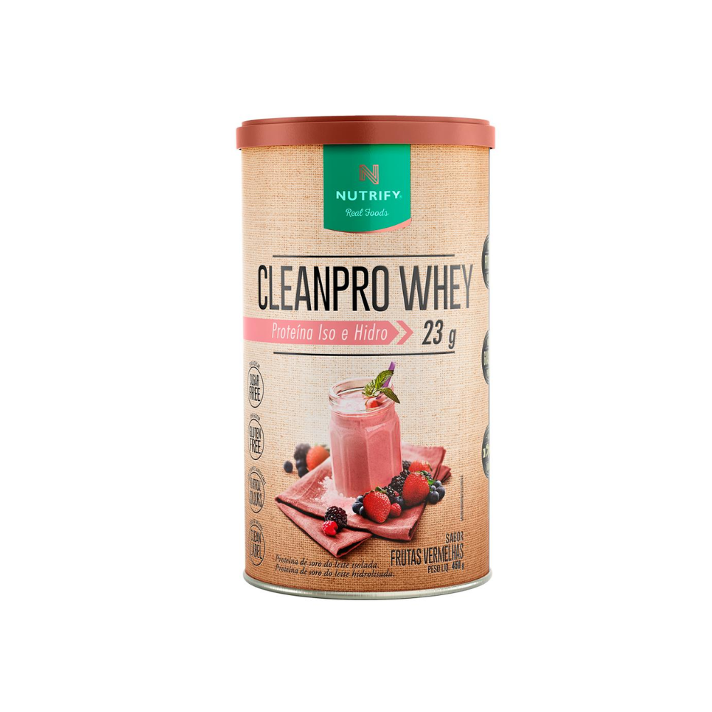 CLEANPRO WHEY FRUTAS VERMELHAS NUTRIFY 450G