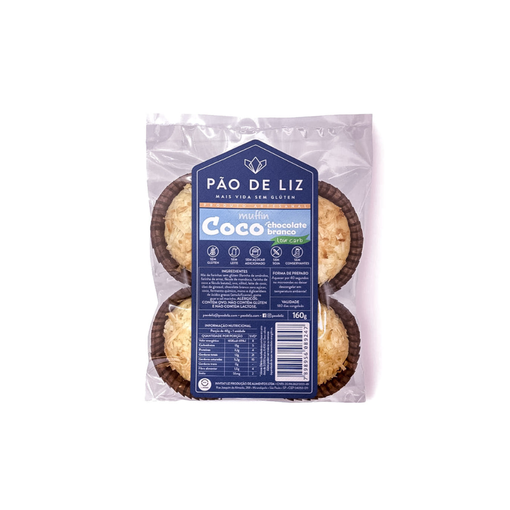 MUFFIN COCO LOW CARB PÃO DE LIZ 140G