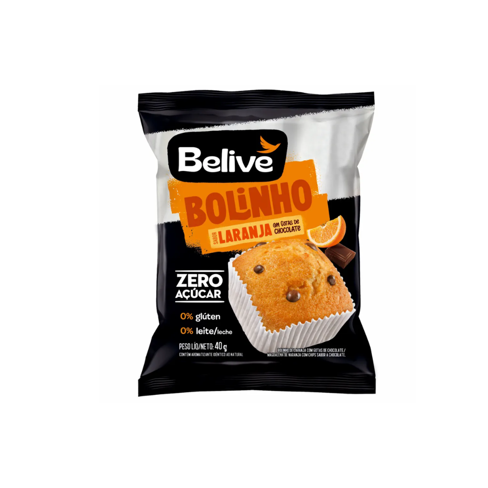 BOLINHO LARANJA SEM GLÚTEN BELIVE  40G 