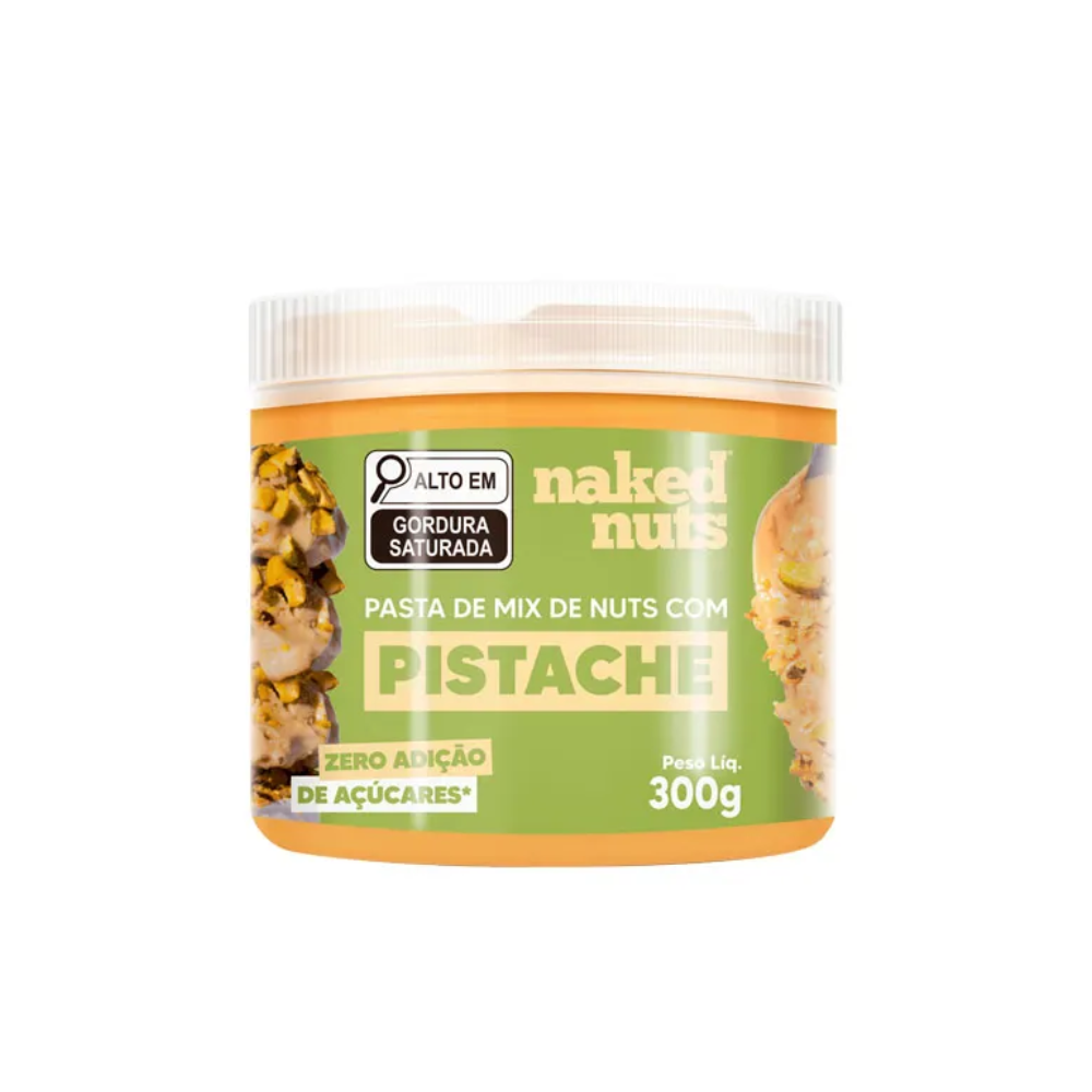 PASTA DE MIX DE NUTS COM PEDACOS DE PISTACHE NAKED NUTS 300G