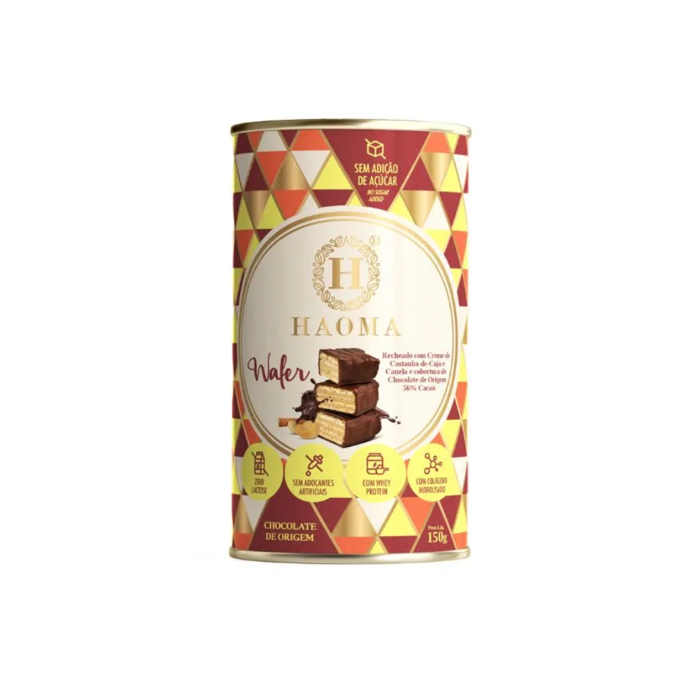 WAFER CASTANHA DE CAJU E CANELA HAOMA 150G