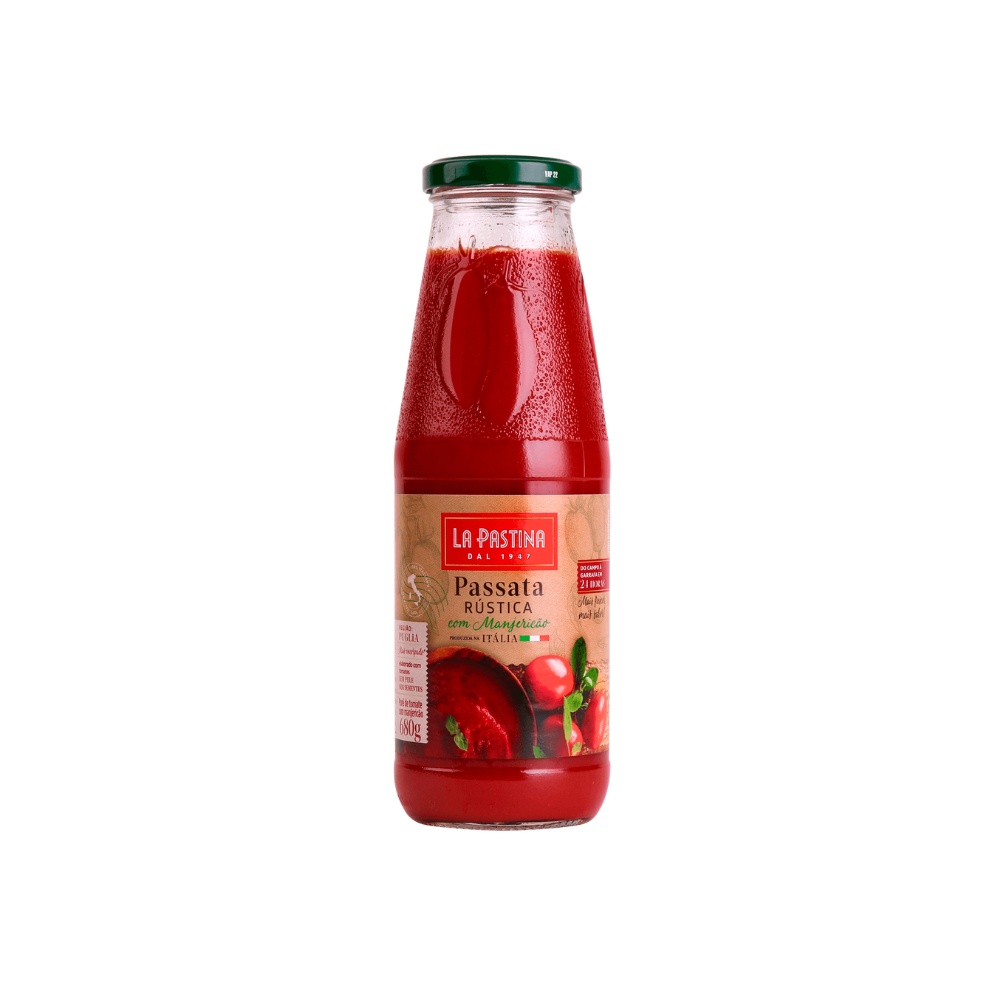 PASSATA RUSTICA COM MANJERICAO LA PASTINA 680G