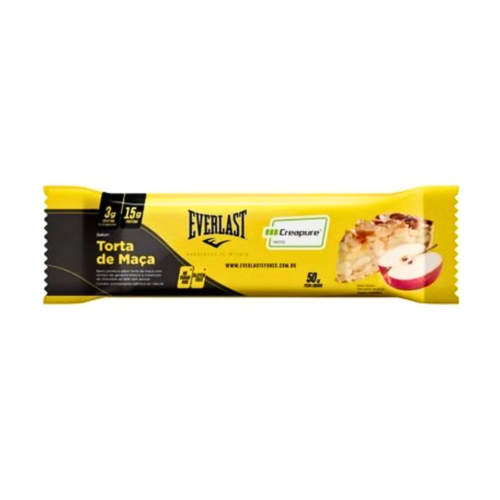 BARRA DE PROTEÍNA CREAPURE TORTA DE MAÇA EVERLAST 50G 