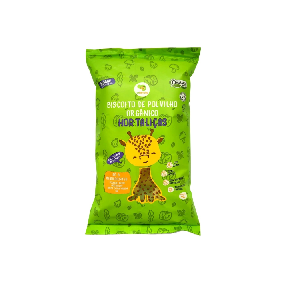 BISCOITO DE POLVILHO ORGANICO HORTALICAS CRILANCHA 40G 