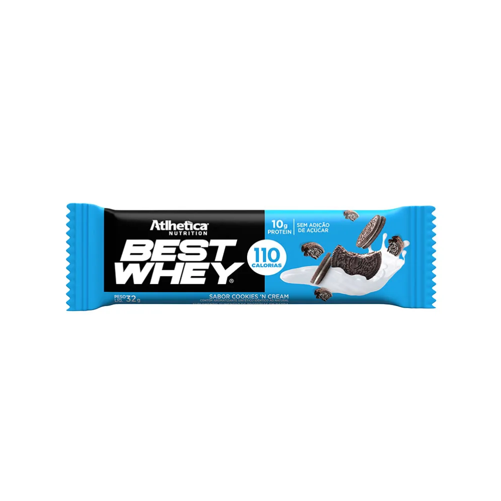 BEST WHEY BARRA DE PROTEÍNA COOKIES AND CREAM ATLHETICA 32G 