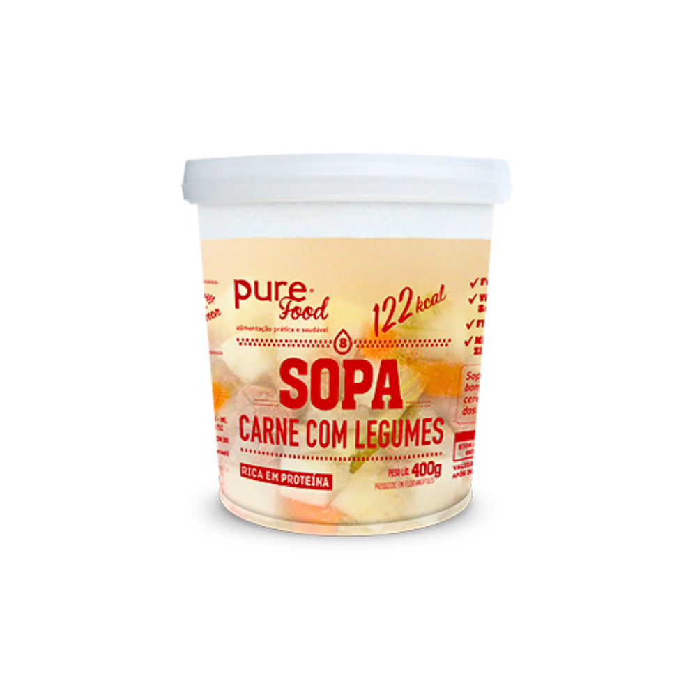 SOPA DE CARNE COM LEGUMES PUREFOOD 400G