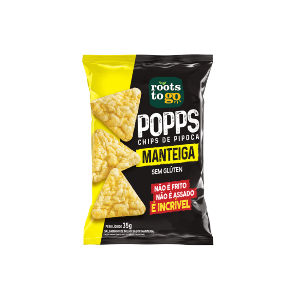 POPPS CHIPS MANTEIGA ROOTS TO GO  35G