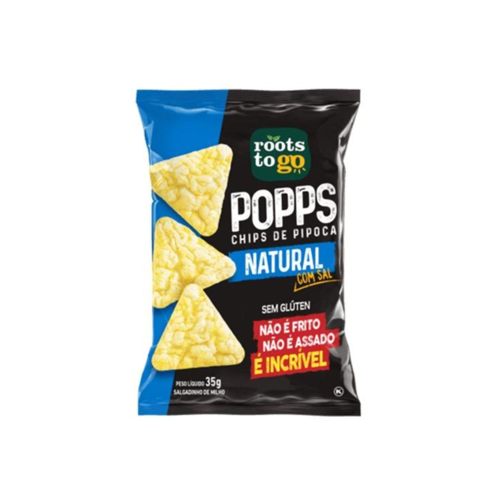 POPPS CHIPS NATURAL COM SAL ROOTS TO GO 35G