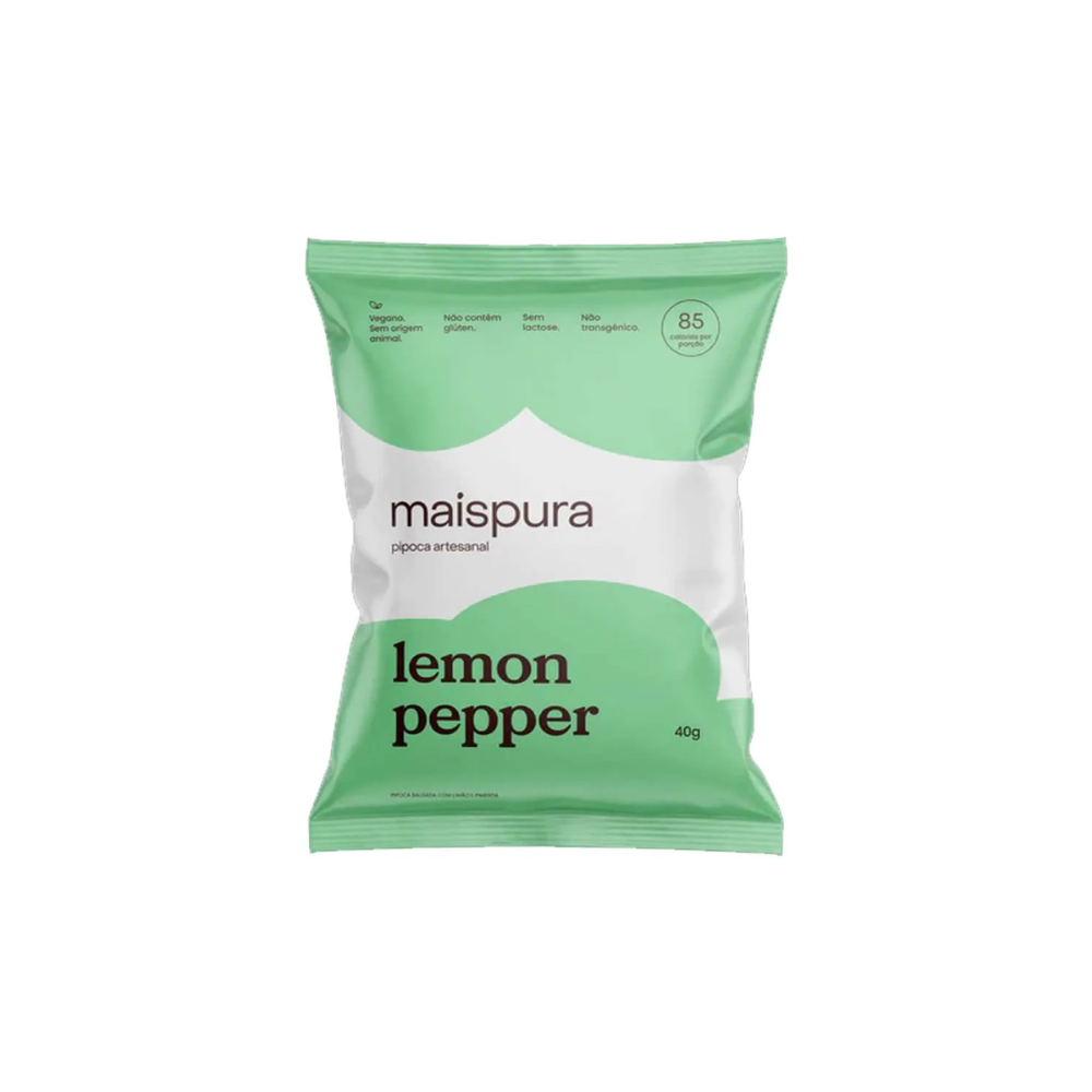 PIPOCA ARTESANAL MAIS PURA LEMON PEPPER 40G