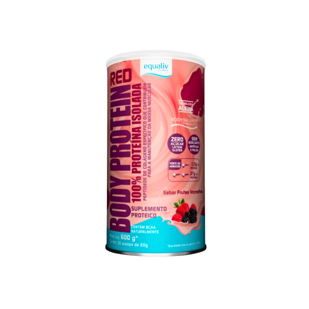 BODY PROTEIN FRUTAS VERMELHAS EQUALIV 600G