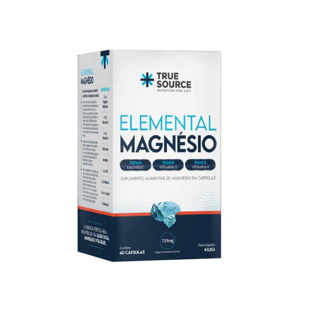 ELEMENTAL MAGNÉSIO  TRUE SOURCE 60 CAPSULAS