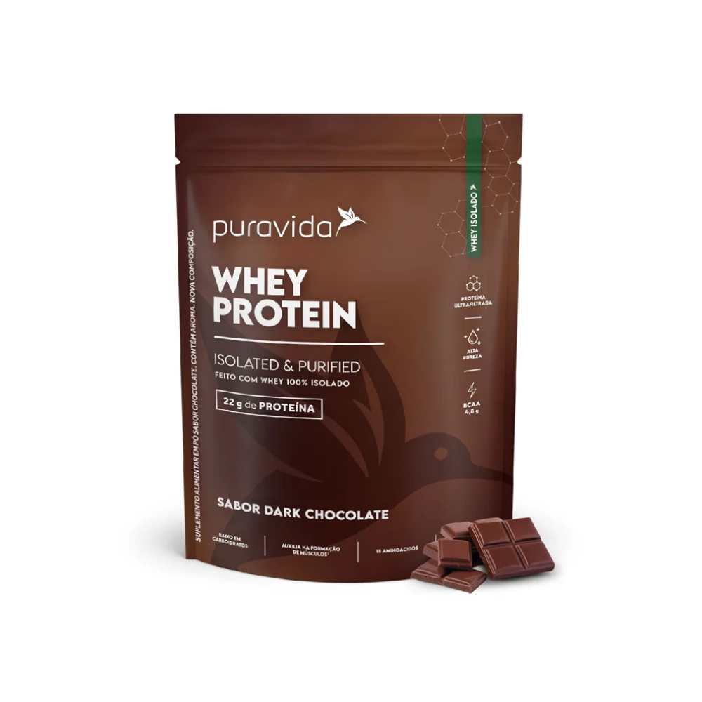 WHEY ISOLADO CHOCOLATE PURAVIDA 450G