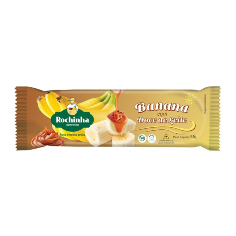 PICOLÉ BANANA COM DOCE DE LEITE ROCHINHA 