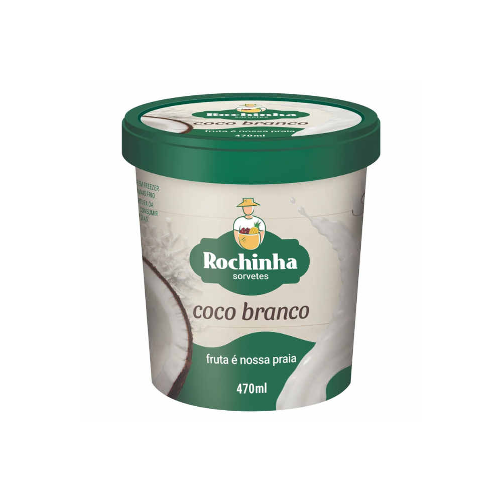 SORVETE DE COCO BRANCO ROCHINHA 470ML