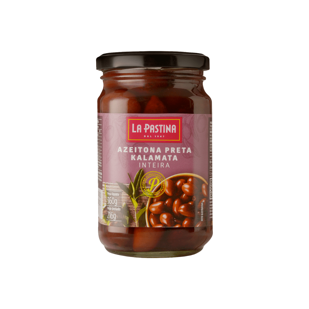 AZEITONA PRETA KALAMATA FATIADA LA PASTINA 175G