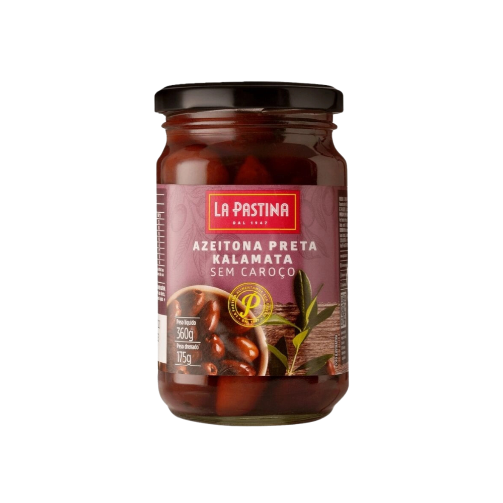 AZEITONA PRETA SEM CAROCO LA PASTINA 175G